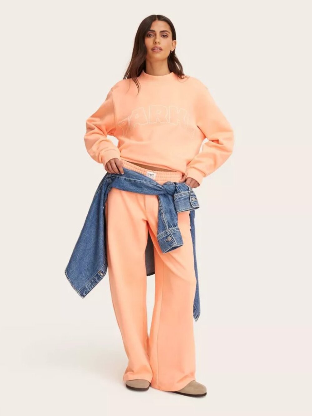 Parke x Target Peach Orange Mockneck Sweatshirt XXS/S NWT